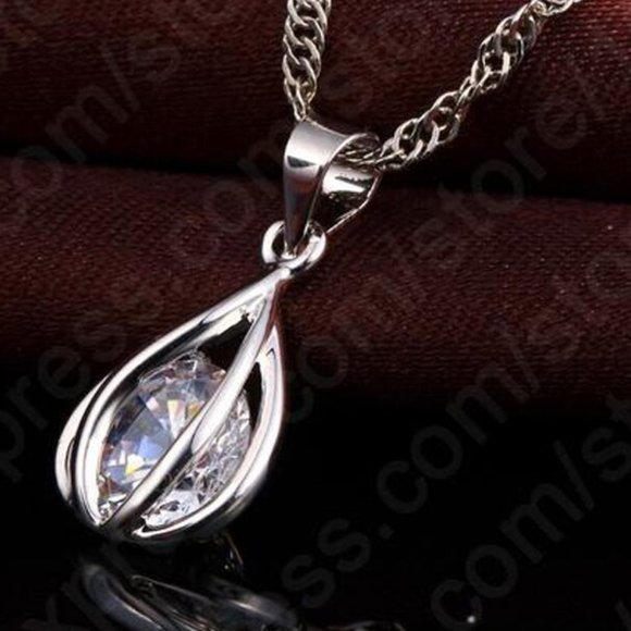 💎 925 Sterling Silver Earrings With Necklace Set Bundle Drop Ball - Picture 2 of 6